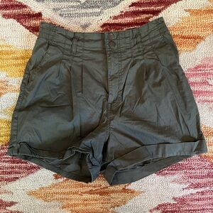 Sanctuary High Waist Dark Green Shorts